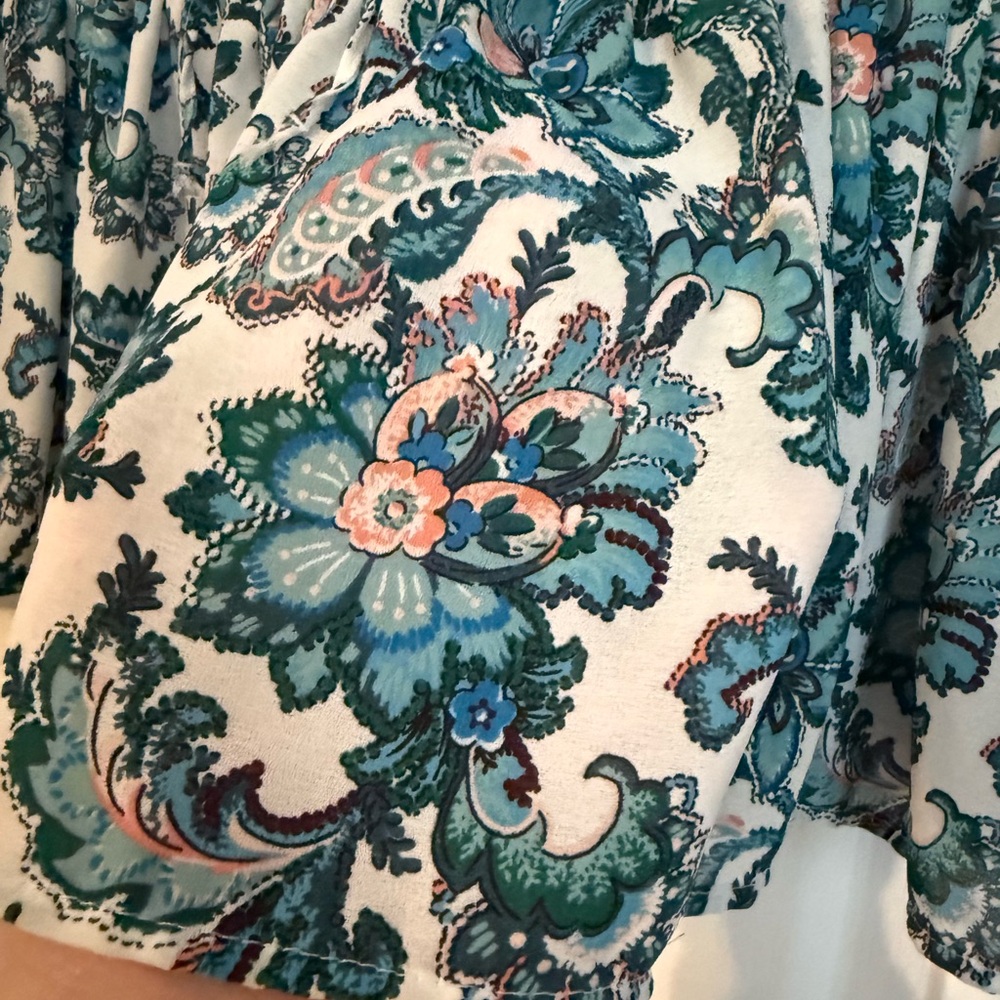 Loft Paisley Ruffle Neck Top - Picture 2 of 7